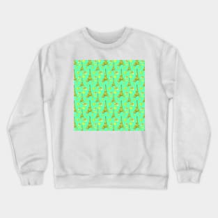 Girly Eiffel Tower Pattern in Watercolours Seamless Mint Crewneck Sweatshirt